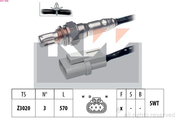 KW 497 398 - Lambda Sensoru furqanavto.az