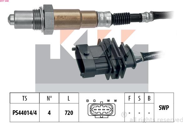 KW 497 340 - Lambda Sensoru furqanavto.az