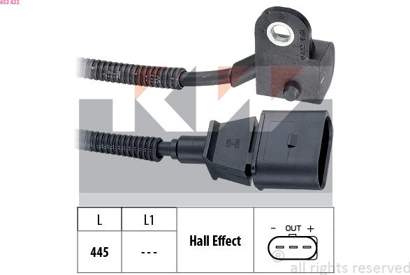 KW 453 422 - Sensor, eksantrik mili mövqeyi furqanavto.az