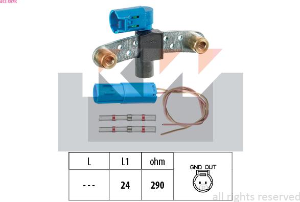 KW 453 597K - Sensor, krank mili nəbzi furqanavto.az