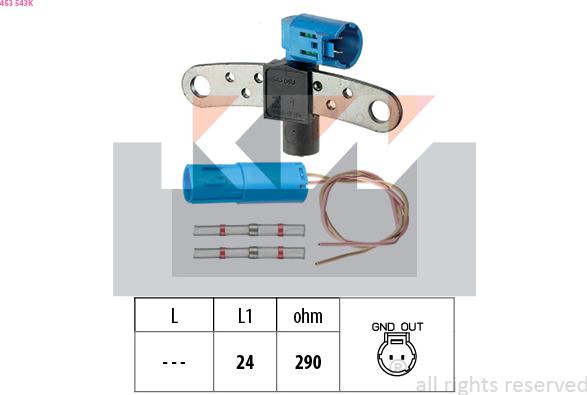 KW 453 543K - Sensor, krank mili nəbzi furqanavto.az