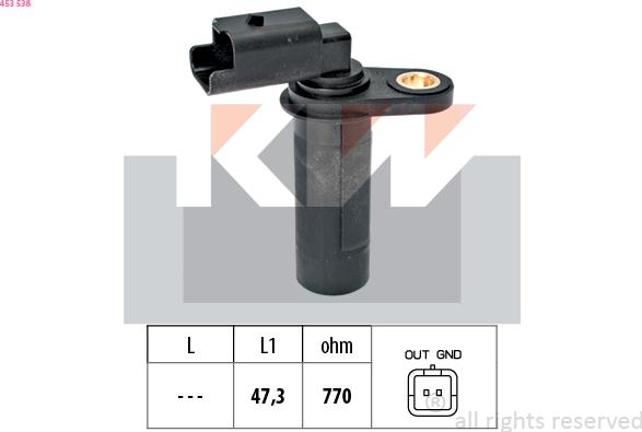 KW 453 538 - Sensor, krank mili nəbzi furqanavto.az