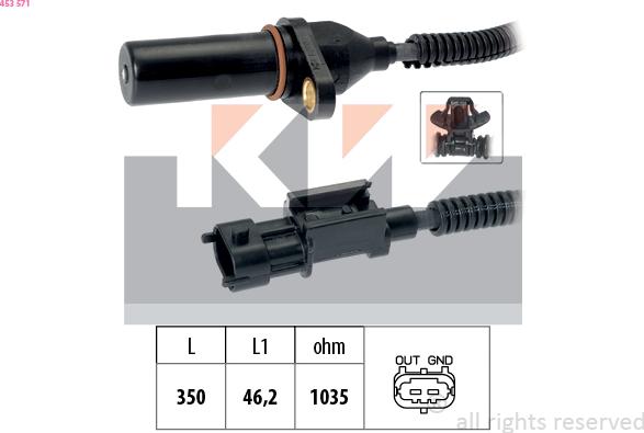 KW 453 571 - Sensor, krank mili nəbzi furqanavto.az