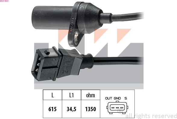 KW 453 053 - Sensor, krank mili nəbzi furqanavto.az