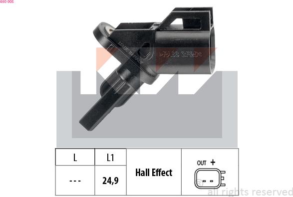 KW 460 005 - Sensor, təkər sürəti furqanavto.az