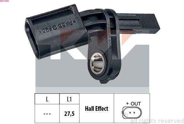 KW 460 006 - Sensor, təkər sürəti furqanavto.az