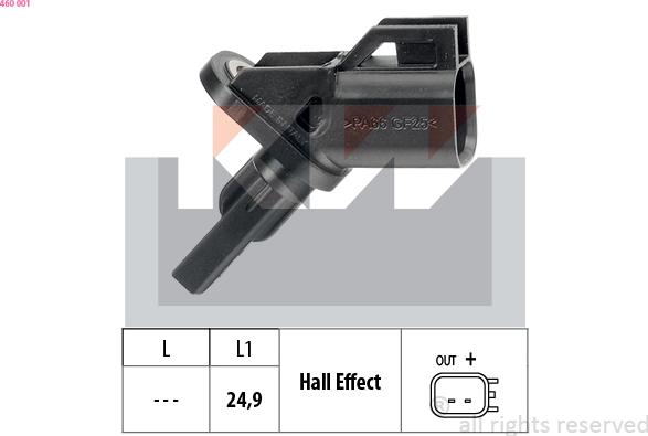 KW 460 001 - Sensor, təkər sürəti furqanavto.az