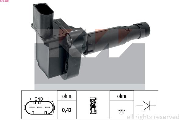 KW 470 420 - Alovlanma bobini furqanavto.az