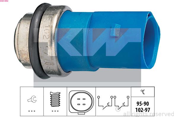 KW 550 692 - Temperatur açarı, radiator/kondisioner ventilyatoru furqanavto.az