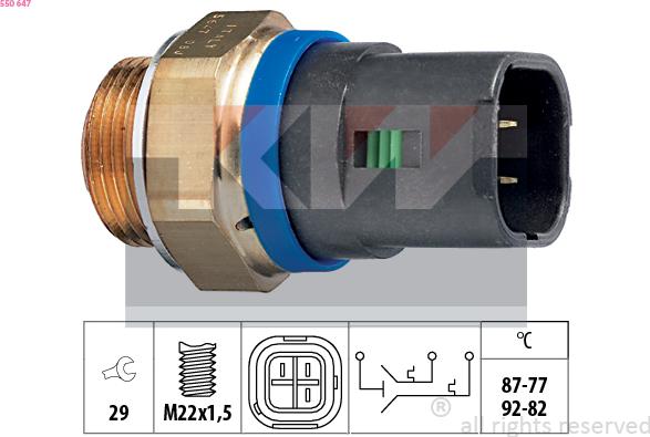 KW 550 647 - Temperatur açarı, radiator/kondisioner ventilyatoru furqanavto.az