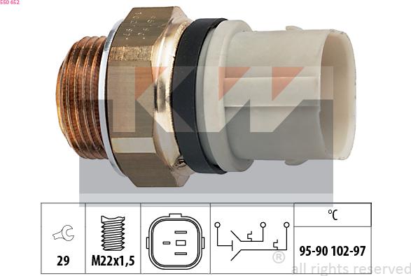 KW 550 652 - Temperatur açarı, radiator/kondisioner ventilyatoru furqanavto.az