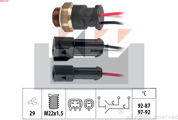 KW 550 610 - Temperatur açarı, radiator/kondisioner ventilyatoru furqanavto.az