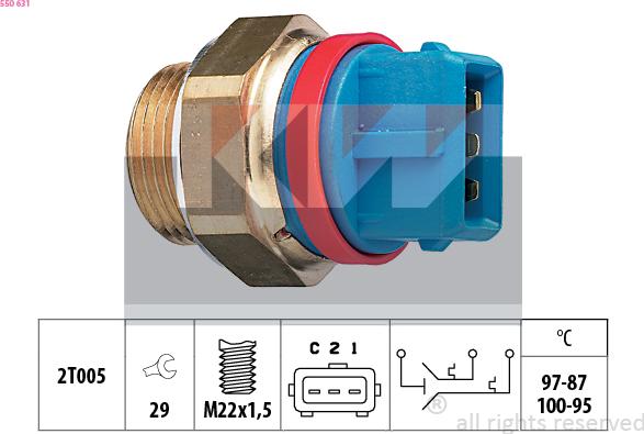 KW 550 631 - Temperatur açarı, radiator/kondisioner ventilyatoru furqanavto.az