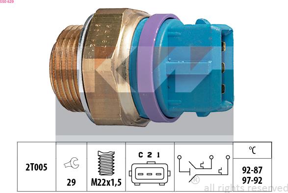 KW 550 629 - Temperatur açarı, radiator/kondisioner ventilyatoru furqanavto.az