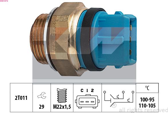 KW 550 672 - Temperatur açarı, radiator/kondisioner ventilyatoru furqanavto.az