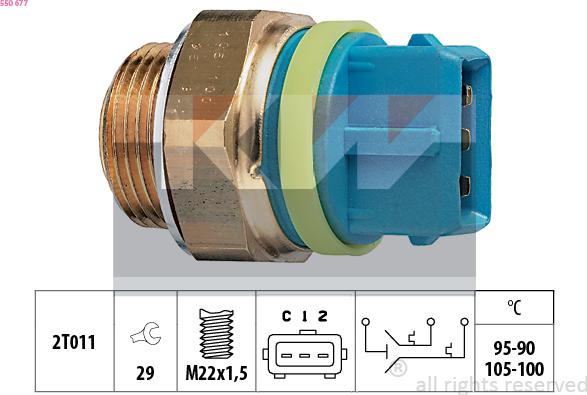 KW 550 677 - Temperatur açarı, radiator/kondisioner ventilyatoru furqanavto.az
