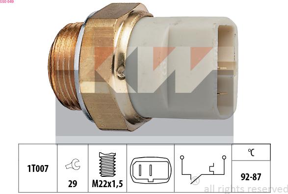 KW 550 049 - Temperatur açarı, radiator/kondisioner ventilyatoru furqanavto.az