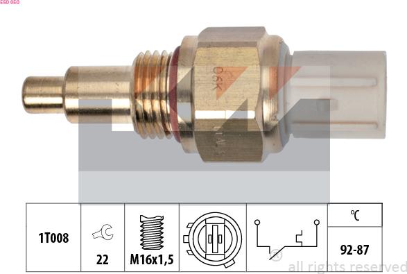 KW 550 050 - Temperatur açarı, radiator/kondisioner ventilyatoru furqanavto.az