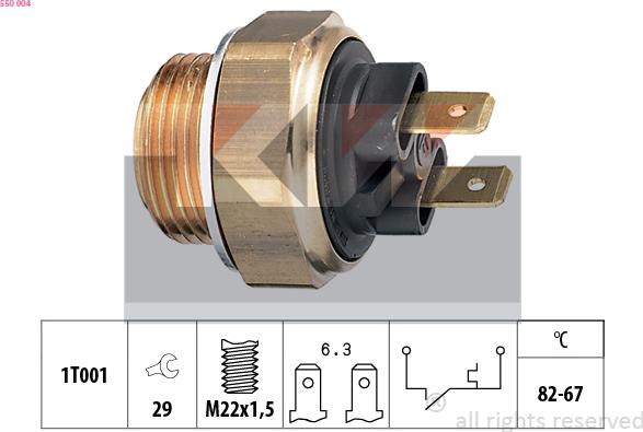 KW 550 004 - Temperatur açarı, radiator/kondisioner ventilyatoru furqanavto.az