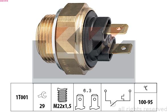 KW 550 019 - Temperatur açarı, radiator/kondisioner ventilyatoru furqanavto.az