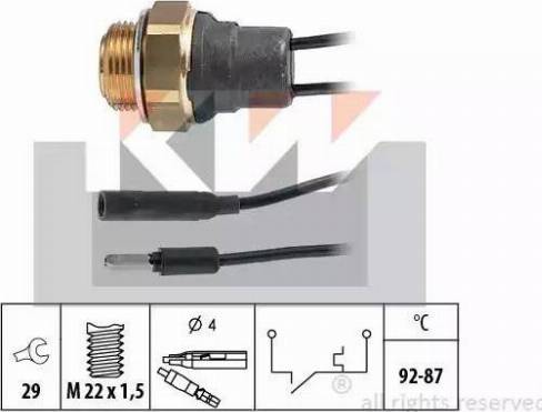 KW 550 011 - Temperatur açarı, radiator/kondisioner ventilyatoru furqanavto.az