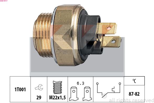 KW 550 017 - Temperatur açarı, radiator/kondisioner ventilyatoru furqanavto.az