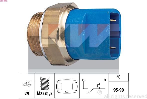 KW 550 032 - Temperatur açarı, radiator/kondisioner ventilyatoru furqanavto.az