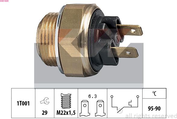 KW 550 020 - Temperatur açarı, radiator/kondisioner ventilyatoru furqanavto.az