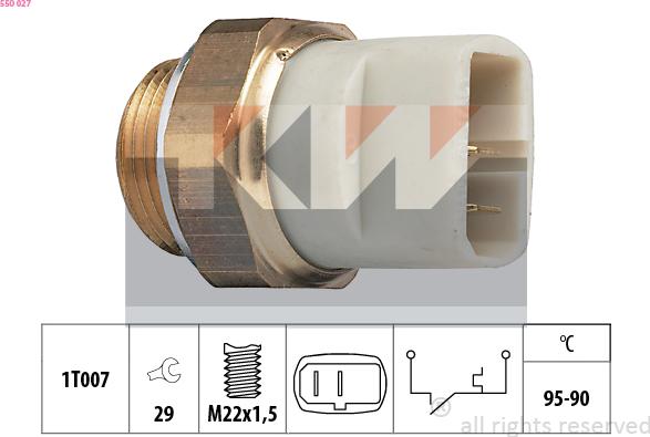 KW 550 027 - Temperatur açarı, radiator/kondisioner ventilyatoru furqanavto.az