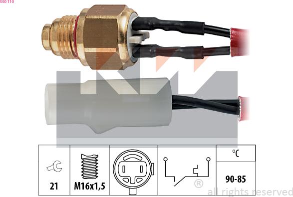 KW 550 110 - Temperatur açarı, radiator/kondisioner ventilyatoru furqanavto.az