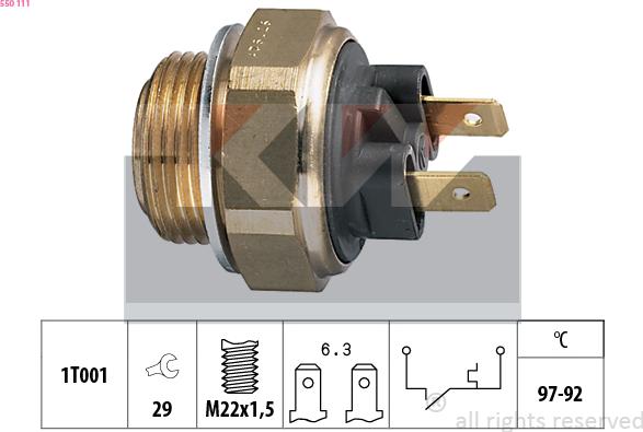 KW 550 111 - Temperatur açarı, radiator/kondisioner ventilyatoru furqanavto.az