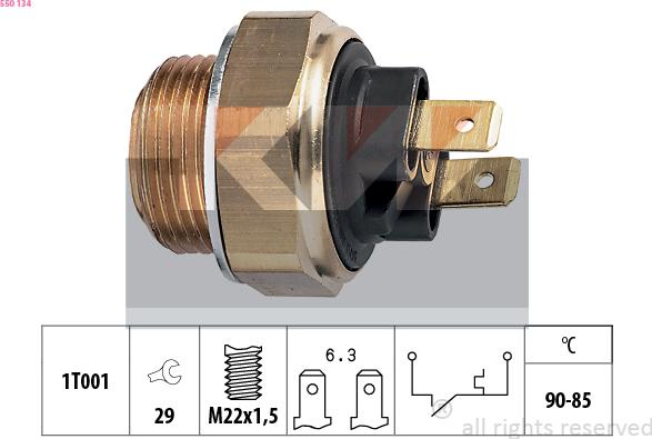 KW 550 134 - Temperatur açarı, radiator/kondisioner ventilyatoru furqanavto.az