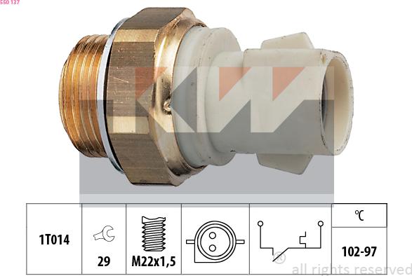 KW 550 137 - Temperatur açarı, radiator/kondisioner ventilyatoru furqanavto.az