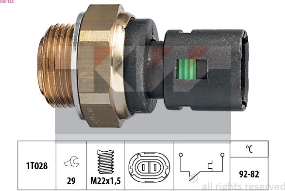 KW 550 128 - Temperatur açarı, radiator/kondisioner ventilyatoru furqanavto.az