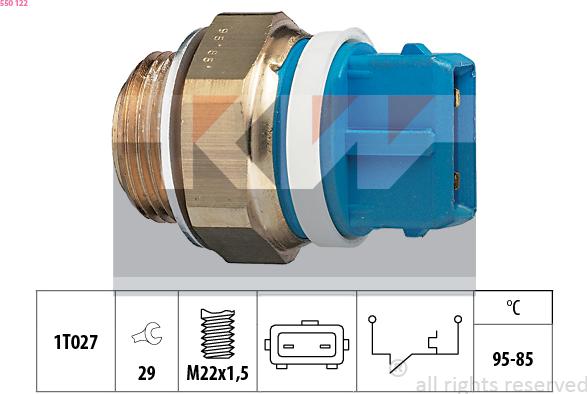 KW 550 122 - Temperatur açarı, radiator/kondisioner ventilyatoru furqanavto.az