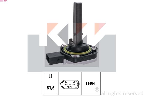 KW 500 247 - Sensor, mühərrik yağının səviyyəsi furqanavto.az