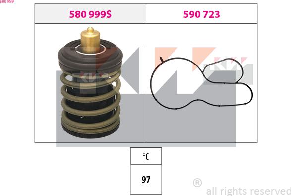 KW 580 999 - Termostat, soyuducu furqanavto.az