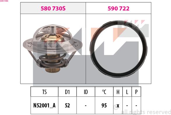 KW 580 946 - Termostat, soyuducu furqanavto.az