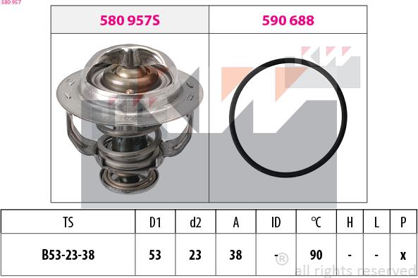 KW 580 957 - Termostat, soyuducu furqanavto.az