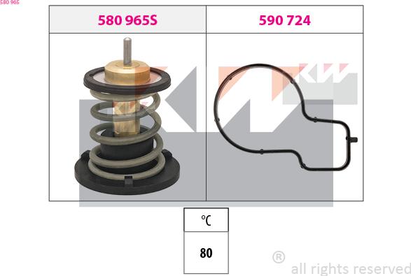 KW 580 965 - Termostat, soyuducu furqanavto.az