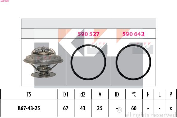 KW 580 981 - Termostat, soyuducu furqanavto.az