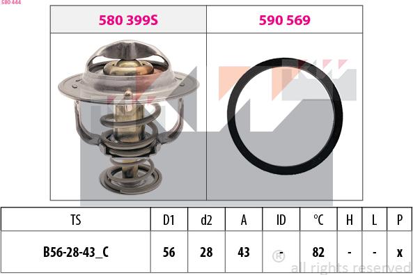 KW 580 444 - Termostat, soyuducu furqanavto.az