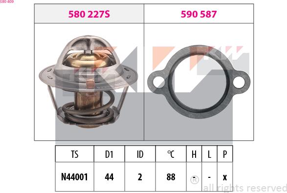 KW 580 409 - Termostat, soyuducu furqanavto.az