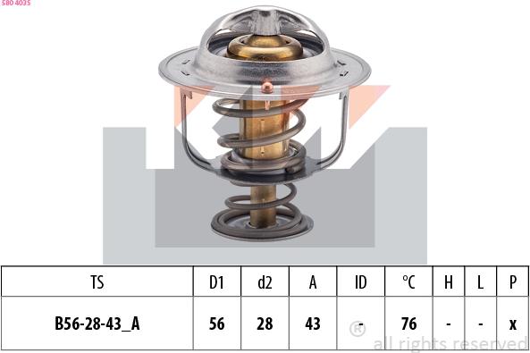 KW 580 403S - Termostat, soyuducu furqanavto.az