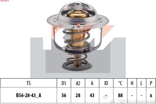 KW 580 407S - Termostat, soyuducu furqanavto.az