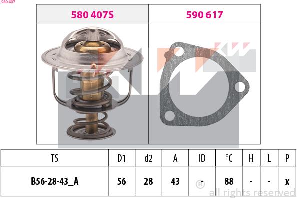 KW 580 407 - Termostat, soyuducu furqanavto.az