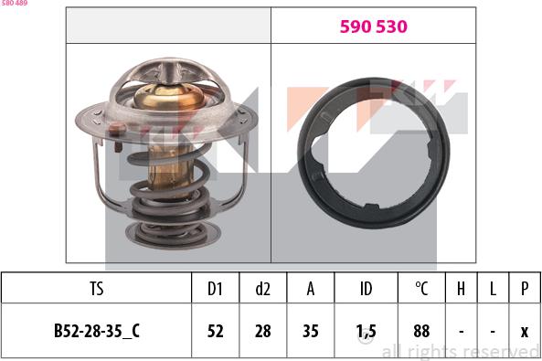 KW 580 489 - Termostat, soyuducu furqanavto.az