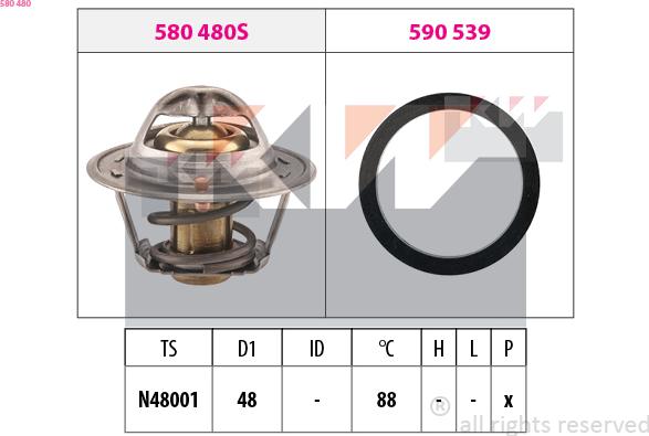 KW 580 480 - Termostat, soyuducu furqanavto.az