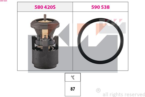 KW 580 420 - Termostat, soyuducu furqanavto.az