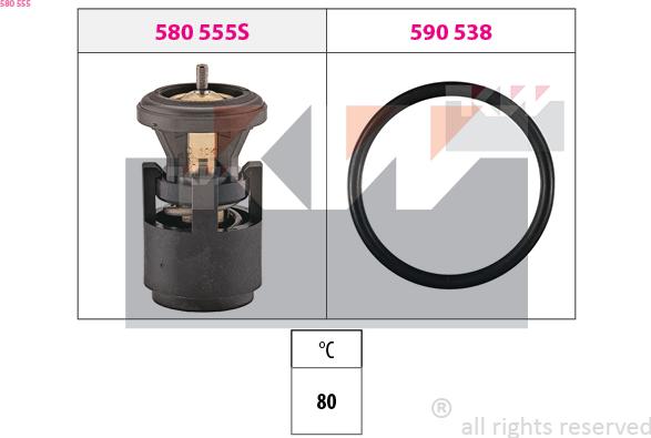 KW 580 555 - Termostat, soyuducu furqanavto.az